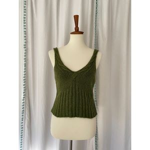 Anthropologie Green Tank Top